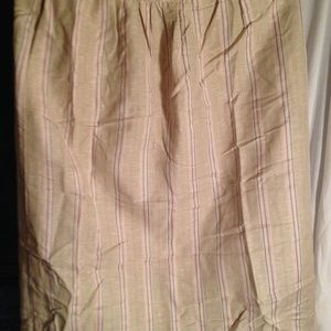 Skirt, Straight Linen/Cot Beige/pink/green SZ 14